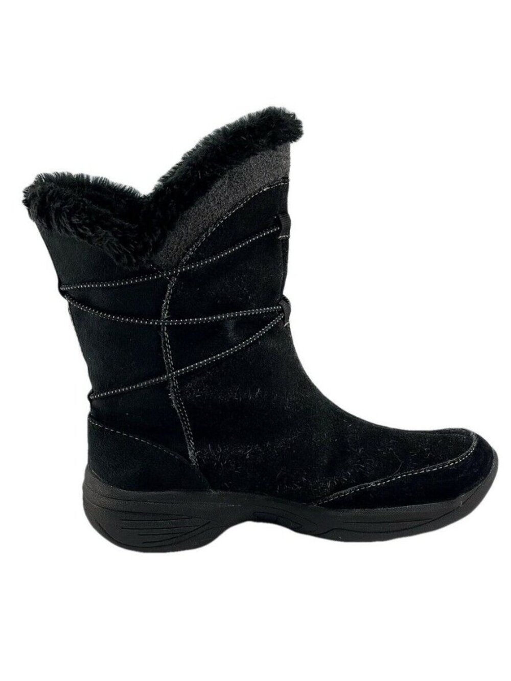 CROFT & BARROW Womens Waterproof Black Suede Winter Boots Size 7 - Picture 7 of 10